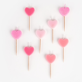 Pink hearts  - party candles